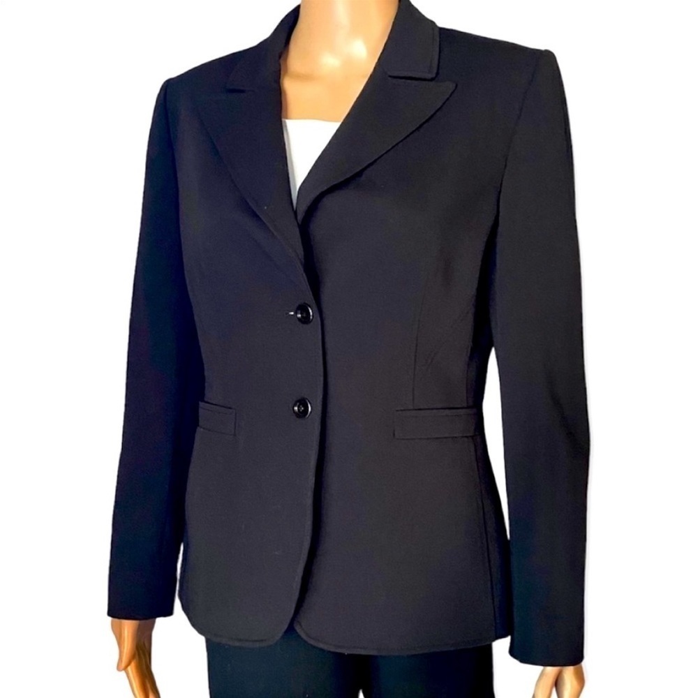 Tahari Arthur S. Levine Black Blazer 8 Petite - Picture 6 of 12